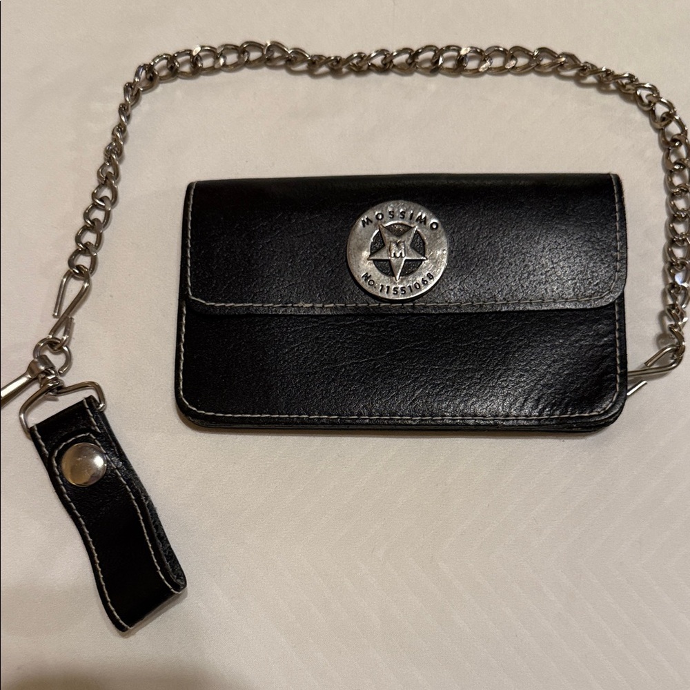 Mossimo Supply Co. Black Wallet with Silver Chain